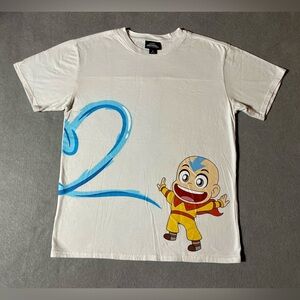 Lunch Box Avatar: The Last Airbender Aang Chibi Airbending T-Shirt White Size S